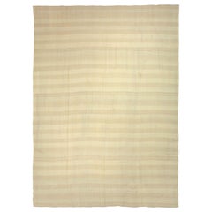 Persian Kilim Area Rugs - Wool Ivory Yellow Design - 88204