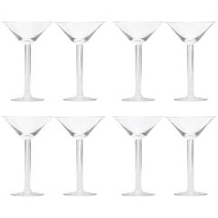 Art Deco Set of Eight Monticello Martini Glasses by Libbey