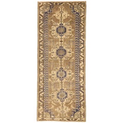 Tapis persan Saveh - Laine Bleu Brown Ivoire Taupe Design - 76025