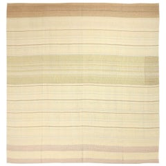 Tapis Kilim Persan - Laine Brown Green Ivory Design - 88290