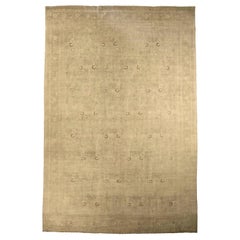 Tapis Persan Tabriz Over Size - Laine Brown Ivory Taupe Design - 76037