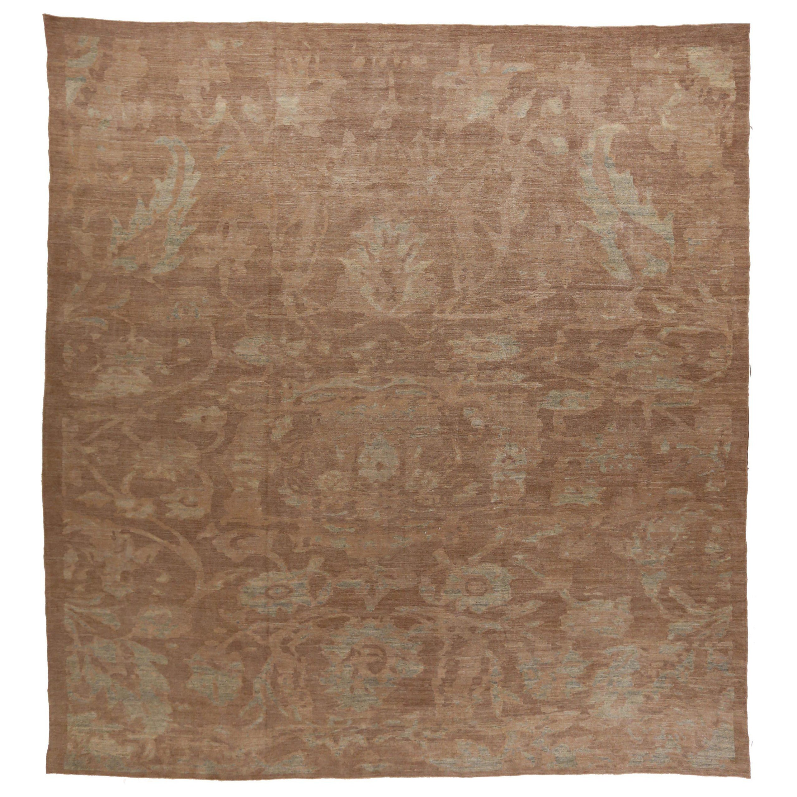 Persische Oushak Teppiche - Wolle Braun Grün Design - 88068