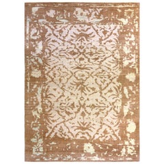Persische Oushak Teppiche - Wolle Braun Elfenbein Design - 88072