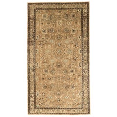 Tapis de sol Persan Malayer - Laine Brown Ivoire Taupe Design - 75882