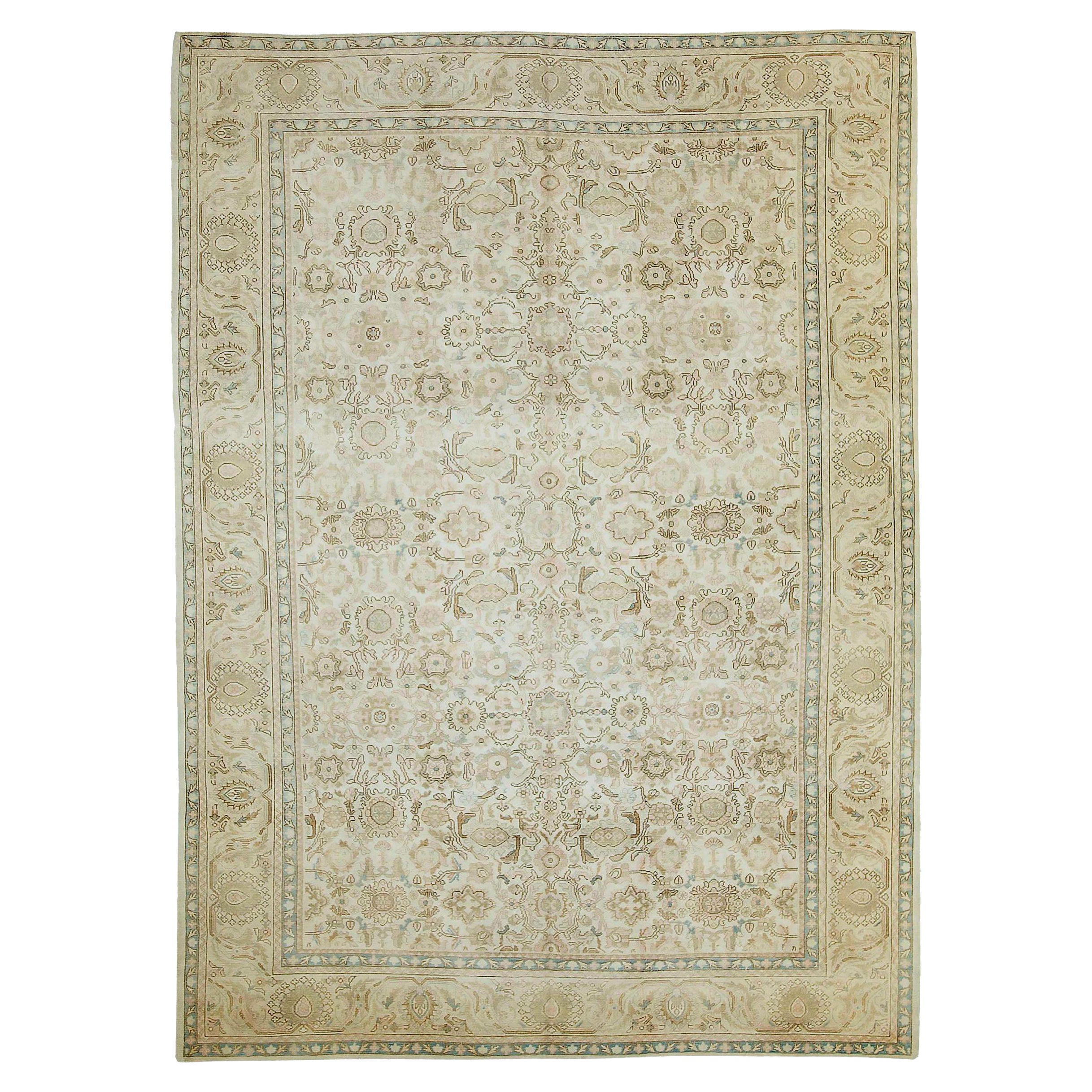 Persian Malayer Area Rugs - Wool Blue Brown Ivory Design - 88079