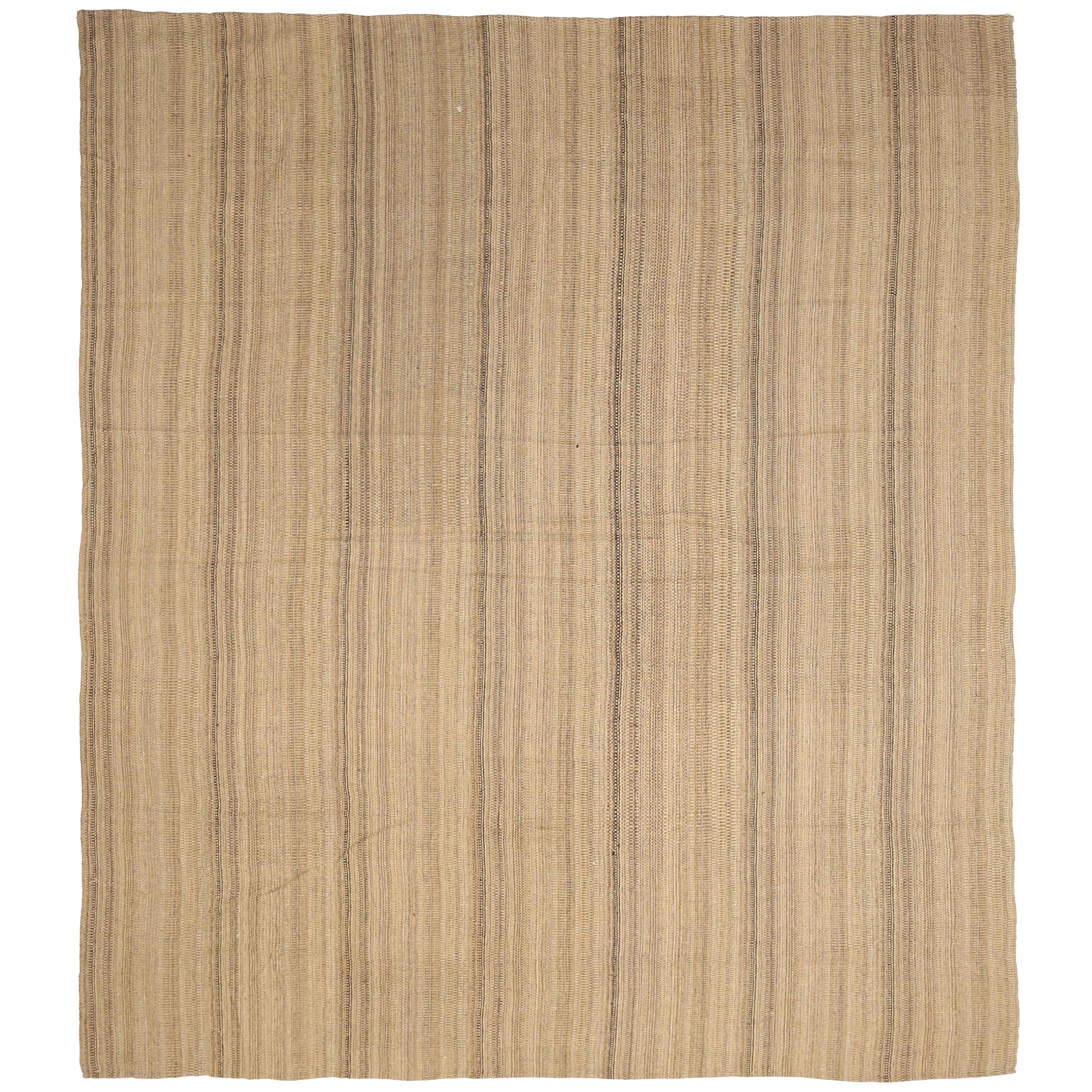 Tappeti persiani Kilim - Lana Marrone Avorio Taupe Design - 88390 in vendita