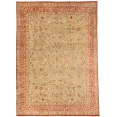 Tapis persan Mashad - Laine Brown Ivory Red Design - 75899