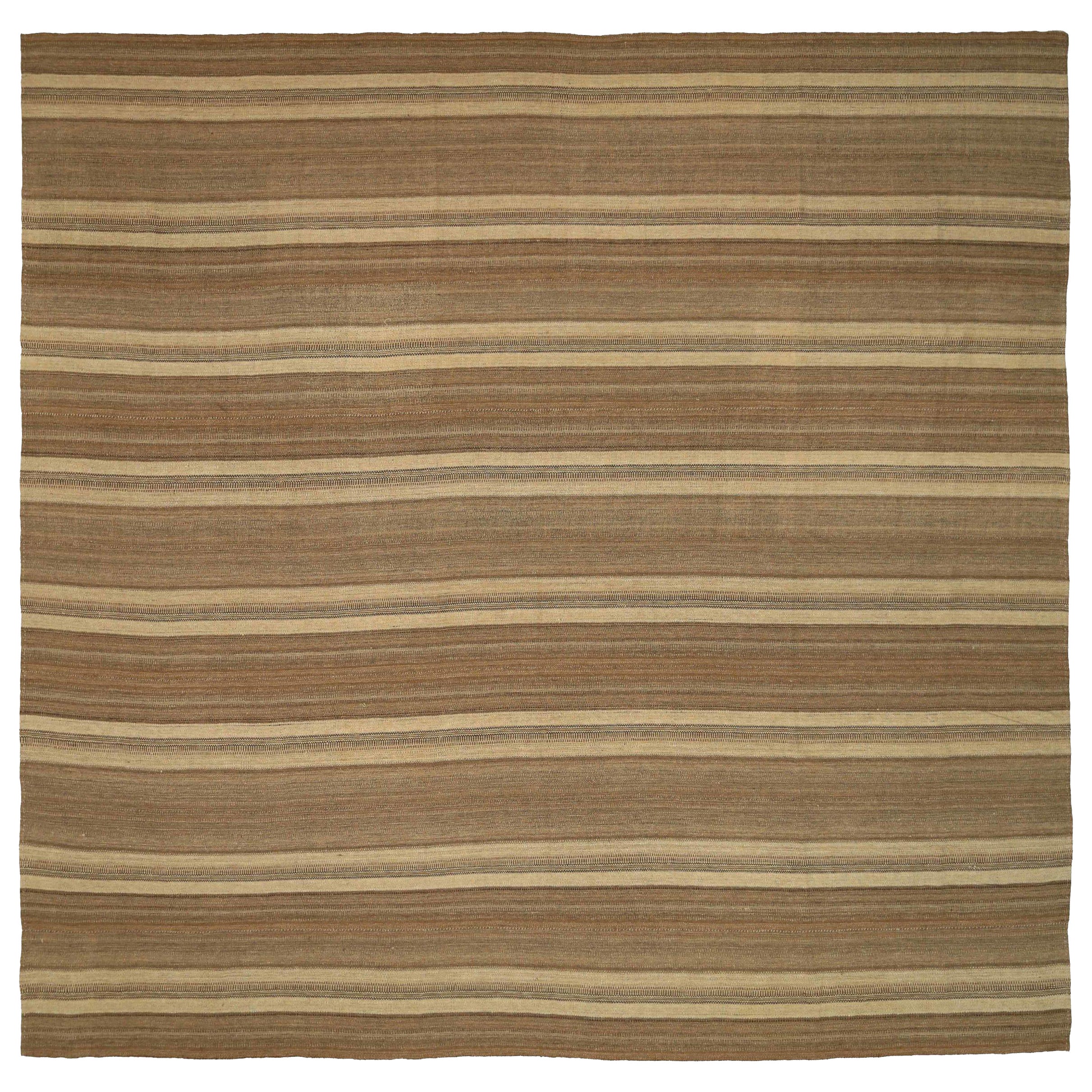 Tappeti persiani & Kilim - Disegno in lana marrone avorio - 88392