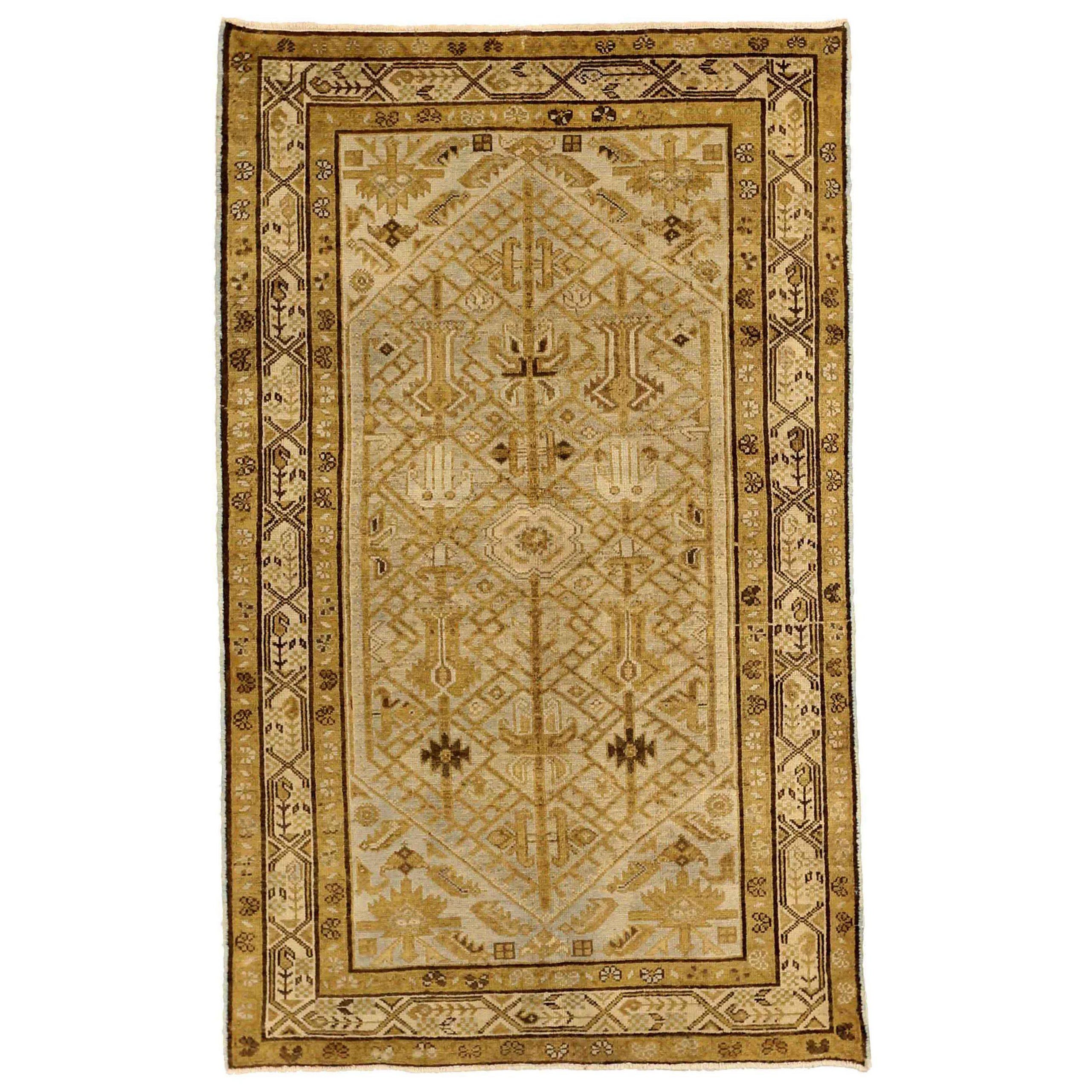 Russian Armen Small Rug - Wolle Brown Elfenbein Gelb Design - 75902