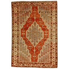 Tapis persan Malayer Small - Laine Brown Ivory Red Design - 75905