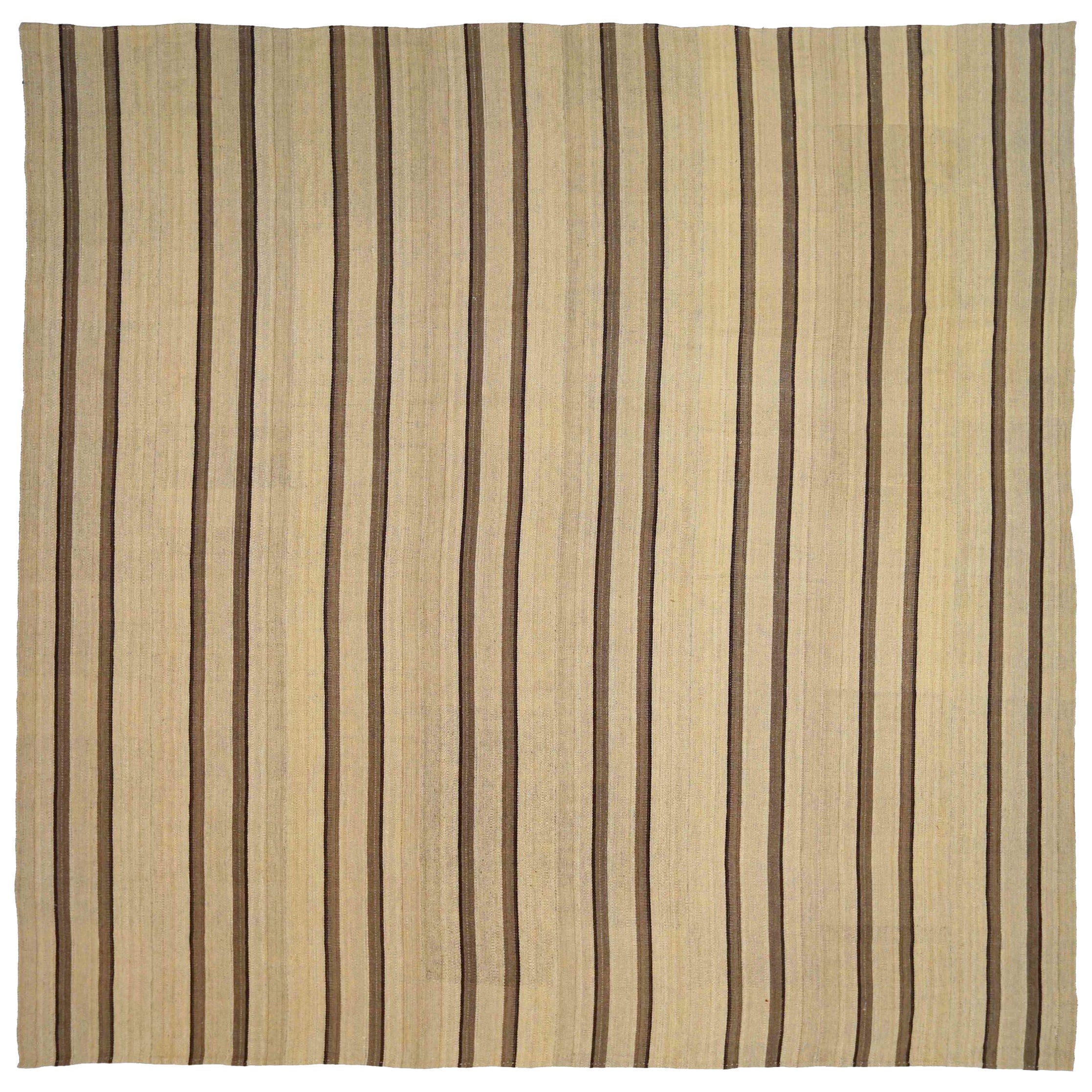 Persische Kilim Teppiche - Wolle Braun Elfenbein Design - 88405
