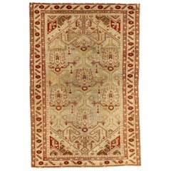 Persian Malayer Small Rug - Wool Ivory Red Design - 75965