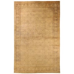 Tapis surdimensionné Agra de l'Inde - Laine Brown Ivory Taupe Design - 76018