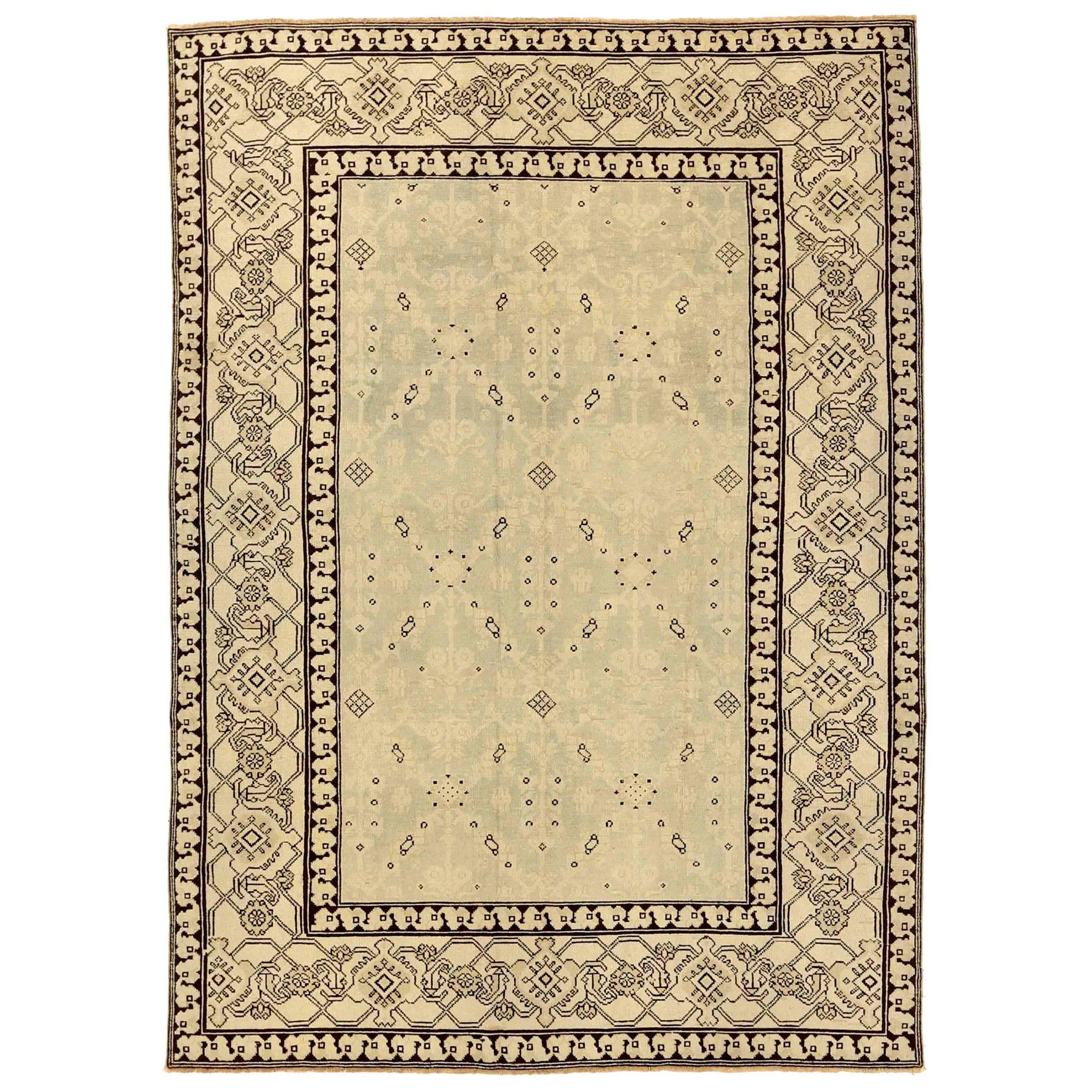 Tappeti persiani Malayer - Disegno in lana nero avorio - 76021