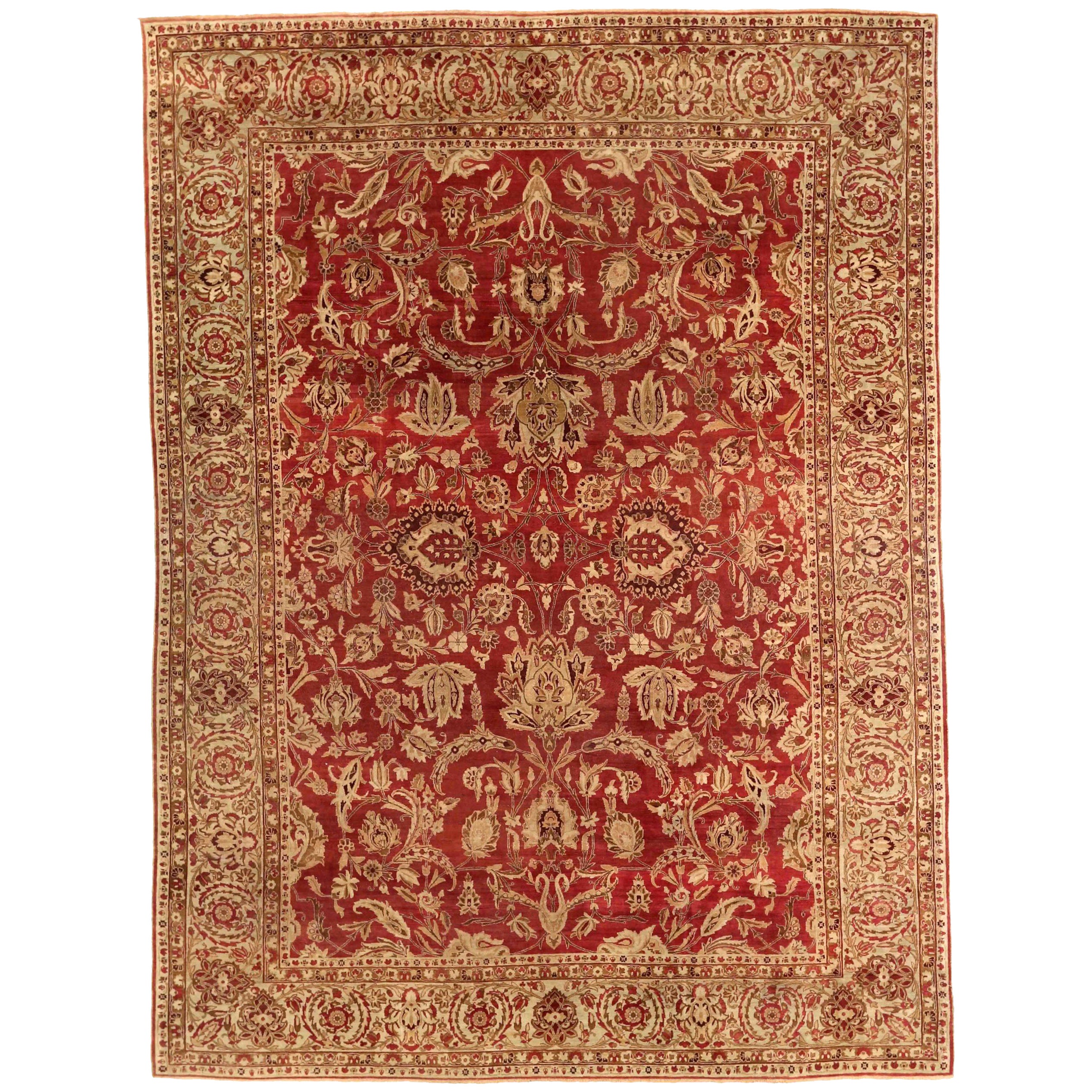 Alfombras Persas Kerman - Lana Diseño Rojo Marfil - 76022