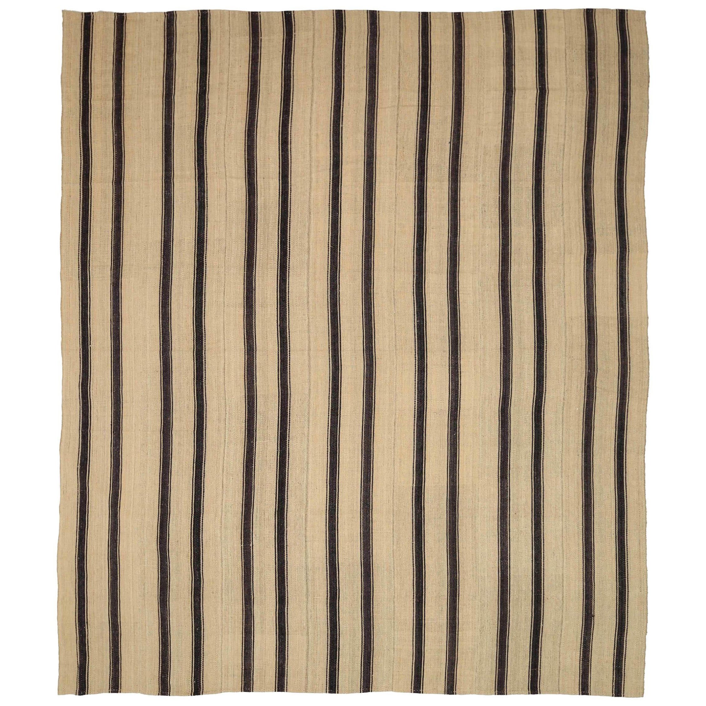 Tappeti persiani & Kilim - Disegno in lana marrone avorio - 88408