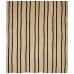 Persian Kilim Area Rugs - Wool Brown Ivory Design - 88408