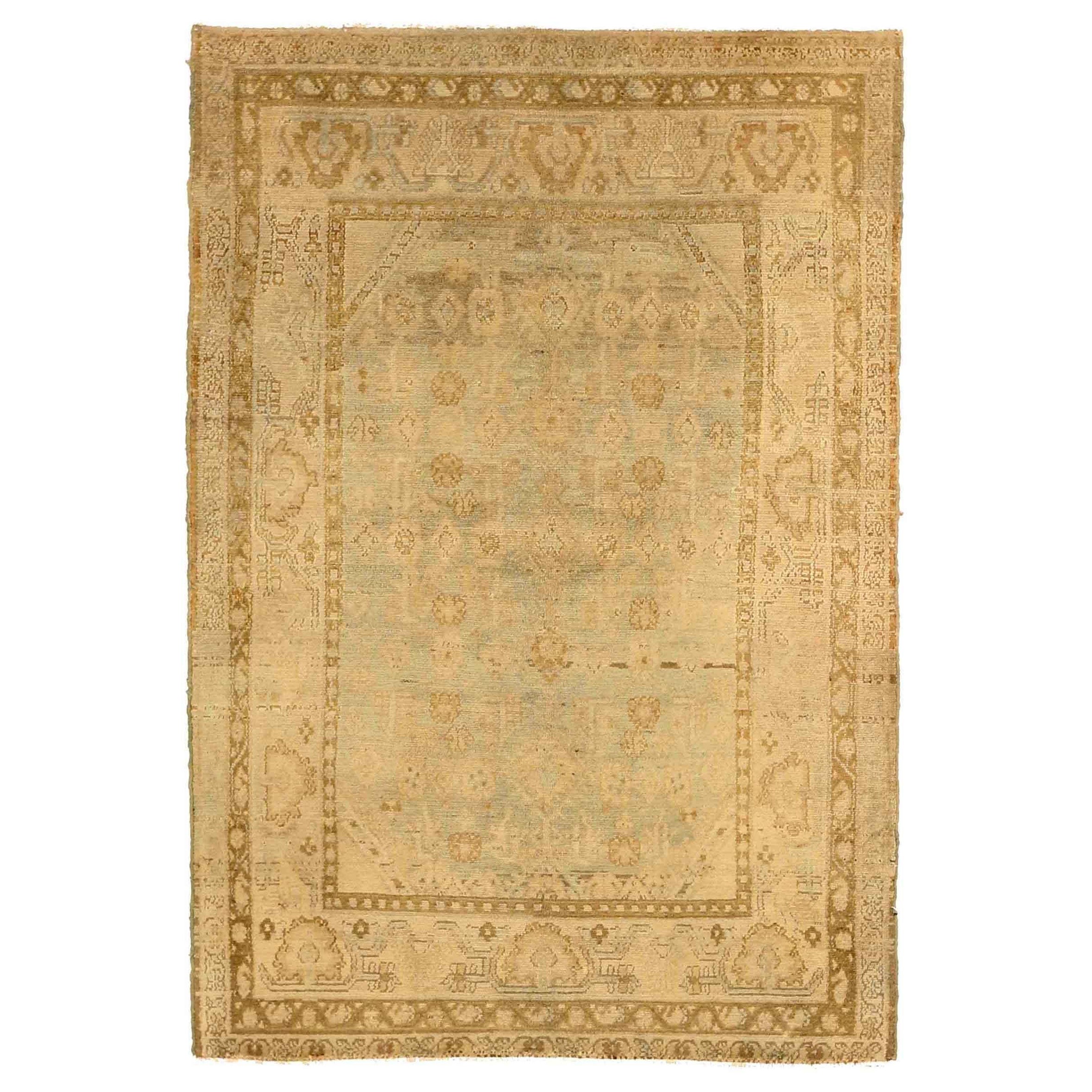 Persian Malayer Small Rug - Wool Brown Ivory Design - 75918
