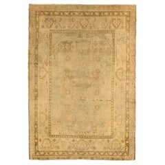 Persian Malayer Small Rug - Wool Brown Ivory Design - 75918