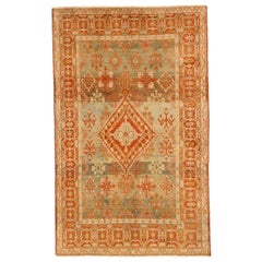 Alfombra Persa Mahal Small Design - Lana Azul Marfil Rojo - 75920
