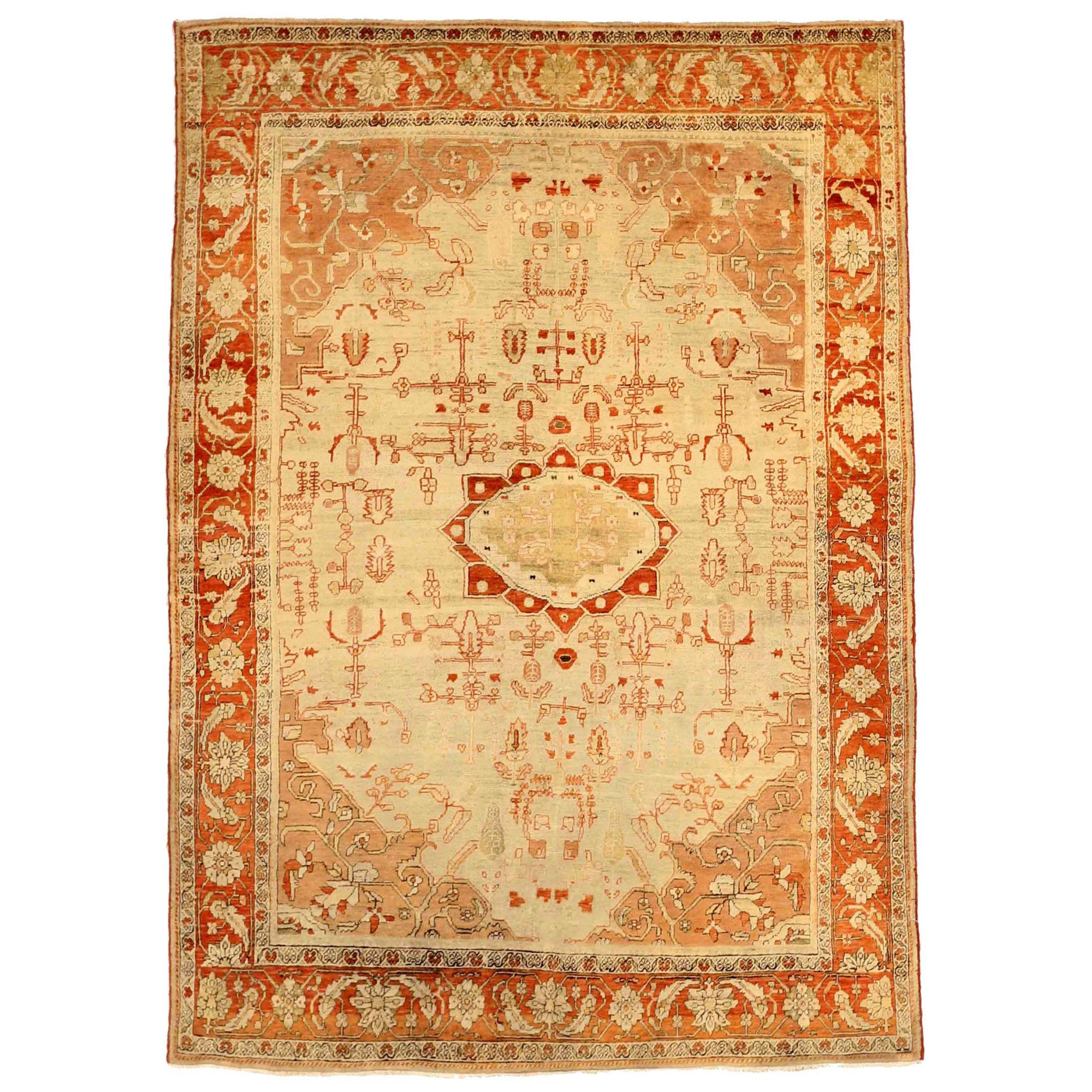Persischer Jozan Kleiner Teppich - Wolle Elfenbein Rosa Rot Design - 75928