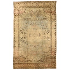 Persian Heriz Over Size Rug - Wool Blue Brown Ivory Pink - 75933