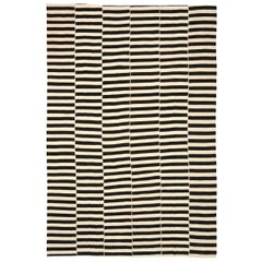 Afghanistan Kilim Area Rugs - Wool Brown Ivory Design - 88623