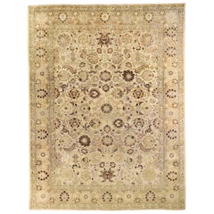 Tapis Persan Tabriz - Laine Brown Ivory Yellow Design - 76043