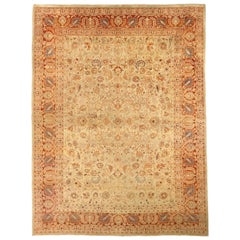 Persische Mashad Teppiche - Wolle Elfenbein Rot Gelb Design - 76045