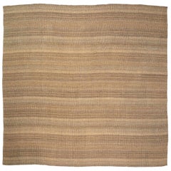Persian Kilim Square Area Rugs - Wool Brown Ivory Taupe - 88629