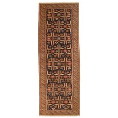 Russian Russian Area Rugs - Wool Ivory Navy Blue Red Design - 76054
