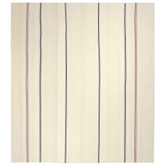 Afghanistan Kilim Area Rugs - Wool Black Ivory Design - 88425