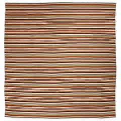 Alfombra Kilim Afganistán (Redonda) - Lana Azul Claro Rojo - 88694