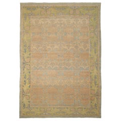 Afghanistan Rose Kollektion Over Size Teppich - Wolle Blau Rosa - 88541