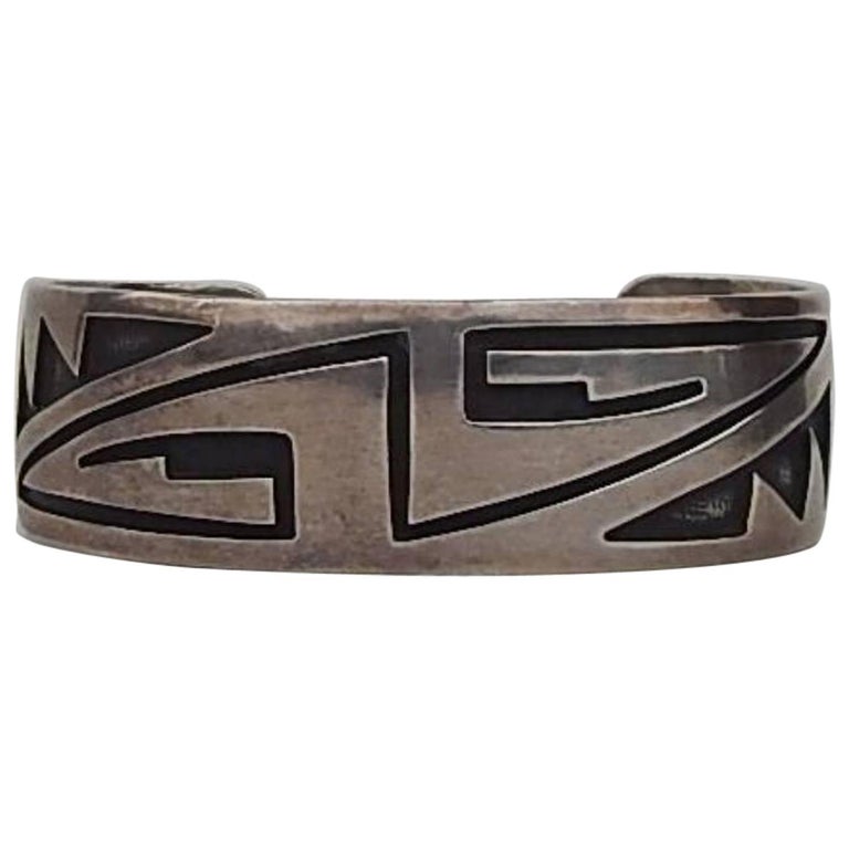 Hopi Bracelet by Eldon Siwingyumpeta Kalemsa, Sr at 1stDibs