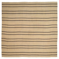 Persische Kilim Quadratische Teppiche - Wolle Braun Elfenbein Design - 88677