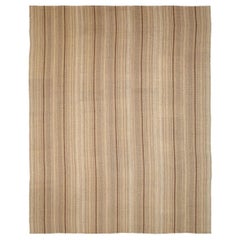 Persische Kilim Teppiche - Wolle Braun Elfenbein Taupe Design - 88681