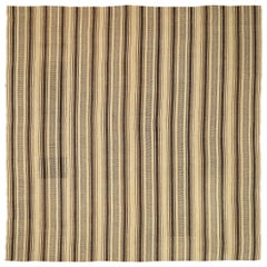 Persische Kilim Quadratische Teppiche - Wolle Braun Elfenbein Design - 88683