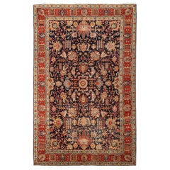 Tapis persan Tabriz - Laine Noir Rouge Design - 88808