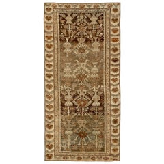 Alfombra Persa Malayer Small Design - Lana Marrón Marfil - 88776