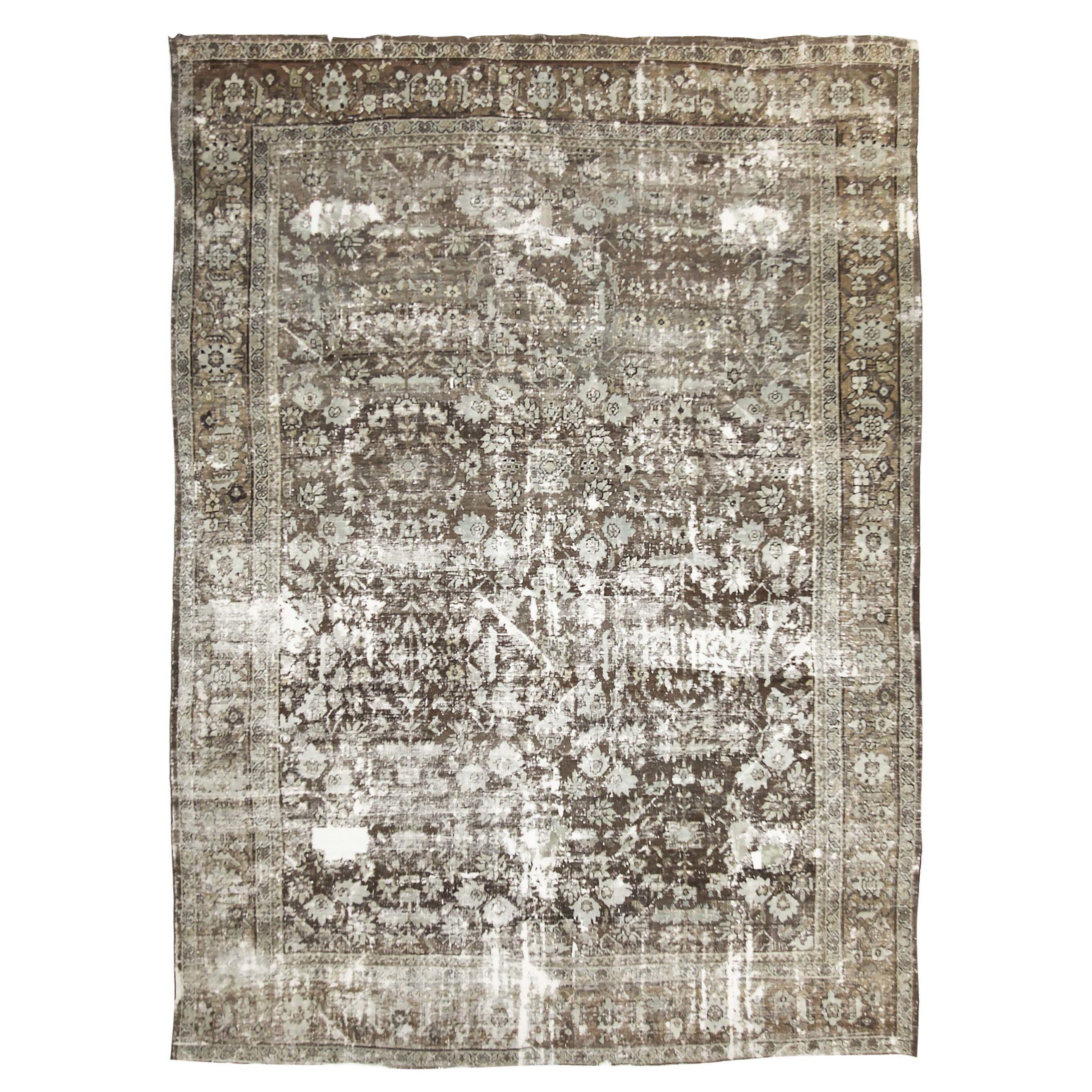 Tappeti persiani Sultanabad Rugs - Disegno in lana marrone avorio - 88920 in vendita