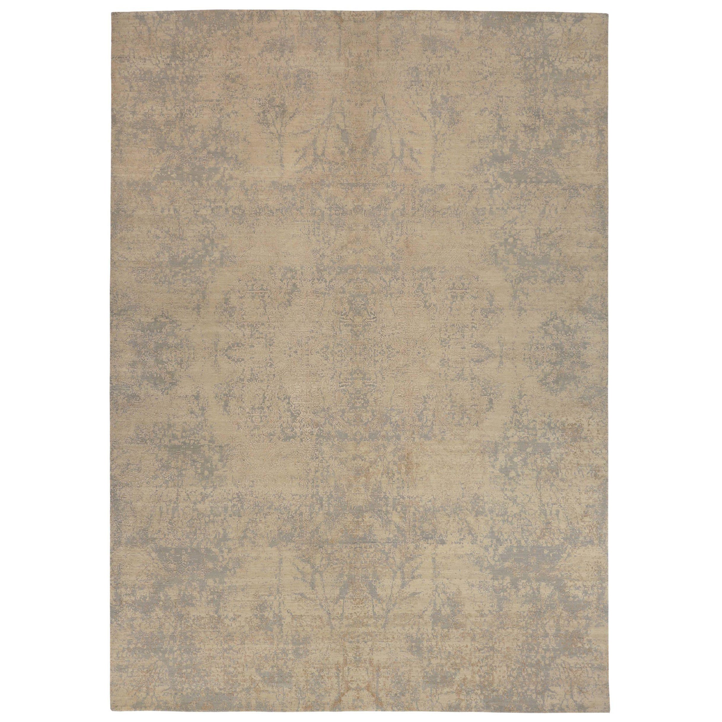Manhattan-Teppiche Indiens - Wolle Grau Taupe Design - 88933