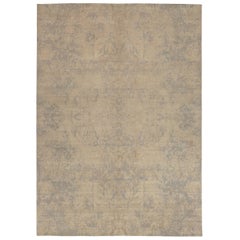Used India Manhattan Area Rugs - Wool Gray Taupe Design - 88933
