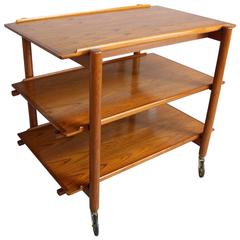 Poul Hundevad Teak Serving and Bar Cart
