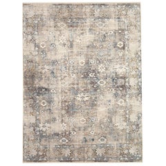 Alfombras modernas de Afganistán - Lana Marrón Gris Diseño Marfil - 92646