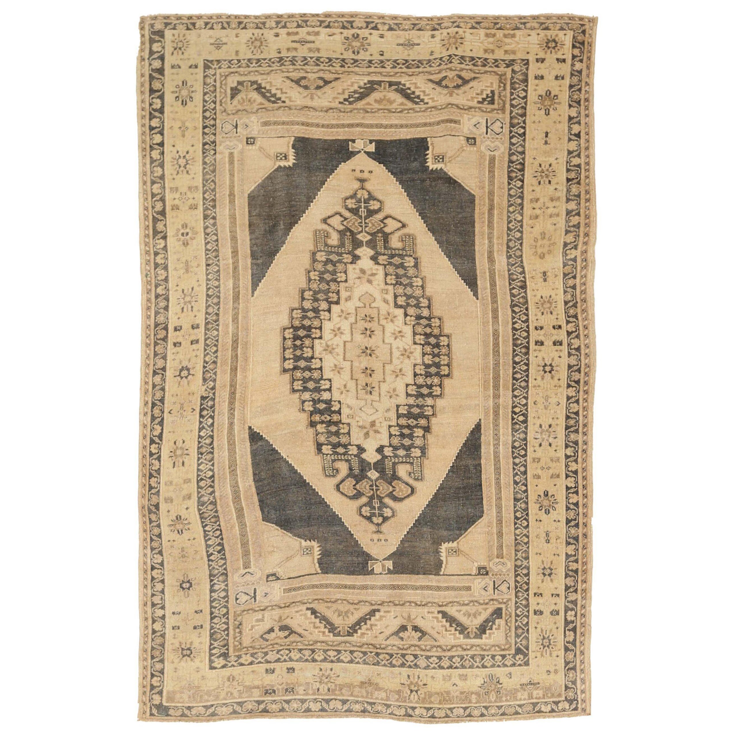 Türkei Anatoly Small Teppich - Wolle Brown Elfenbein Design - 92732
