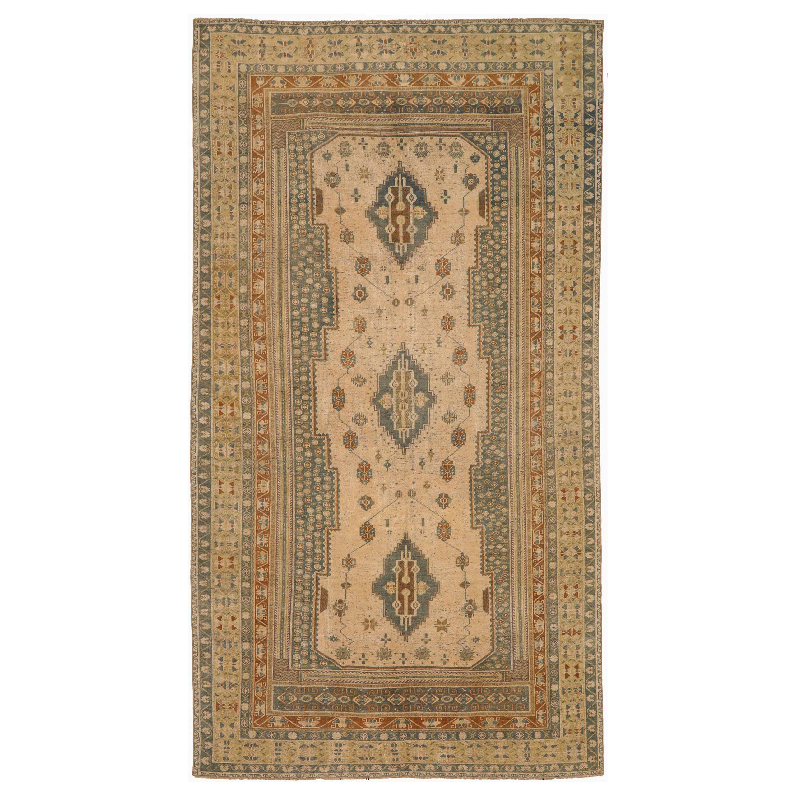 Türkei Anatoly Bereich Teppiche - Wolle Braun Grau Elfenbein Design - 92745
