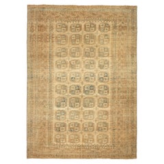 Afghanistan Afghan Area Rugs - Wool Brown Ivory Design - 92713