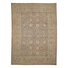 Tapis Persan Haji Jalili - Laine Bleu Brown Ivoire Purpel - 92716