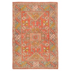 Türkei Anatoly Small Rug - Wolle Blau Elfenbein Rot Gelb Design - 92769